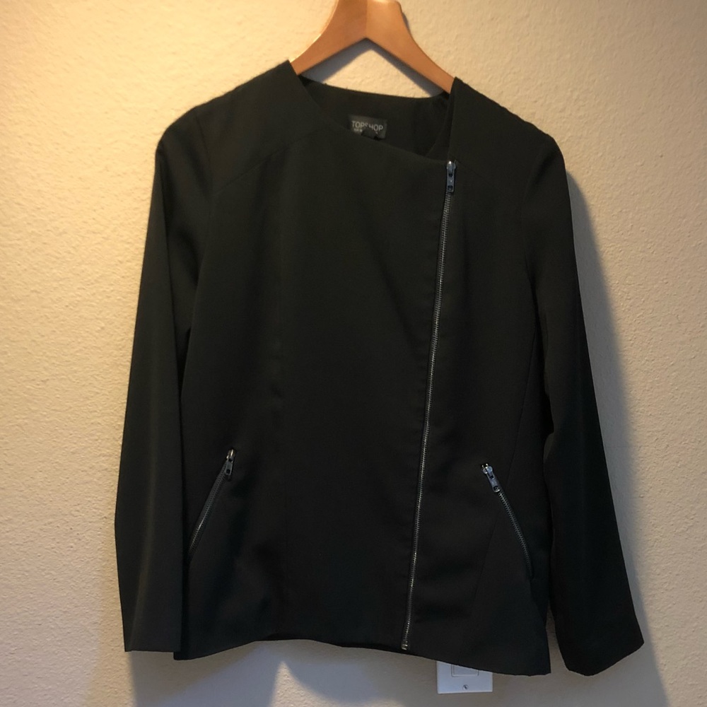Top Shop Moto jacket size 6 black